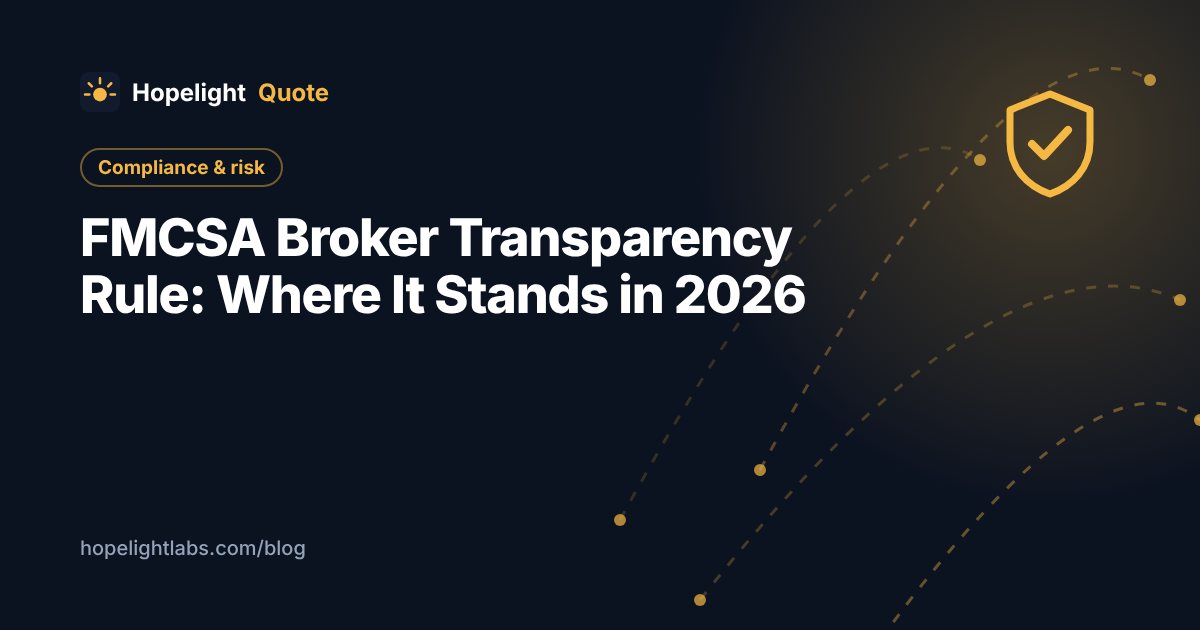 FMCSA Broker Transparency Rule: Where It Stands in 2026
