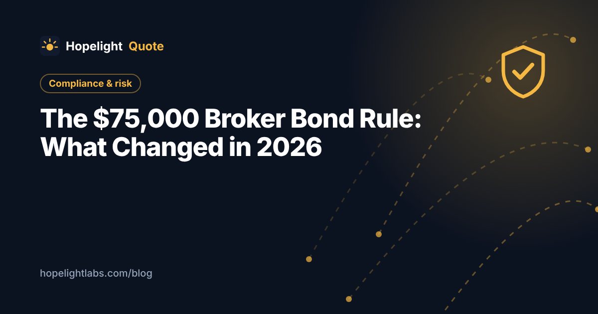 The $75,000 Broker Bond Rule: What Changed in 2026